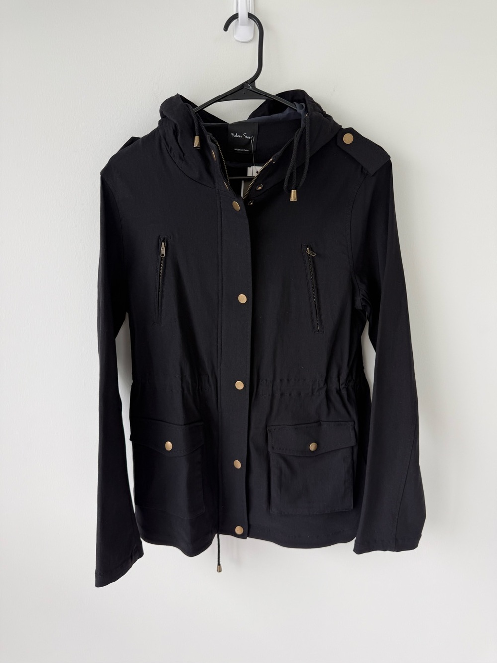 Eden Society cargo Jacket with Gold-Tone Hardware in black